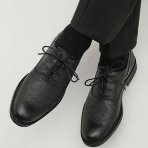 COS Made in Portugal Full grain LEATHER in & out Oxford Derby Men8.5us=Wmns10us